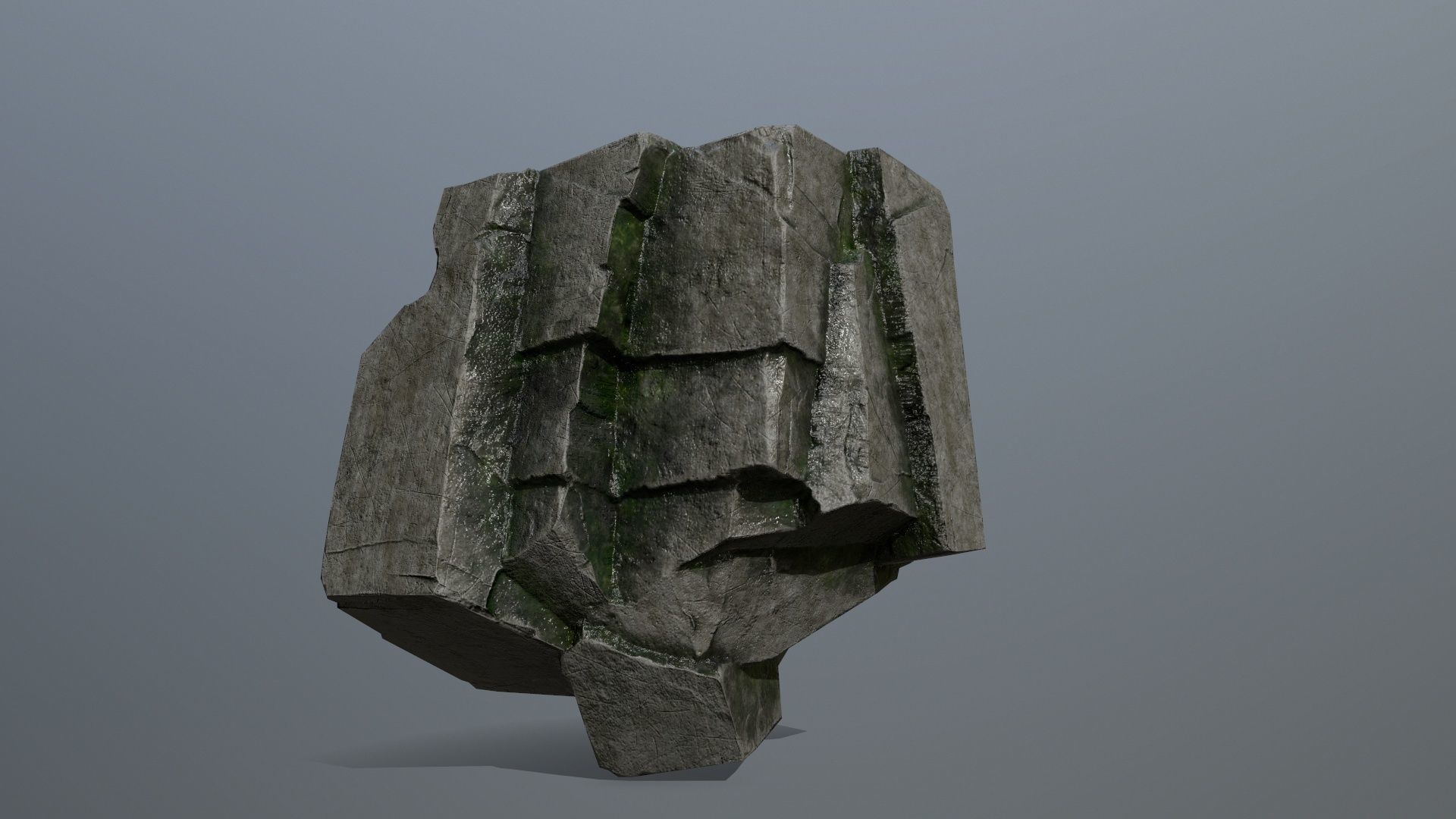 cliff rocks  Low-poly 3D model_10