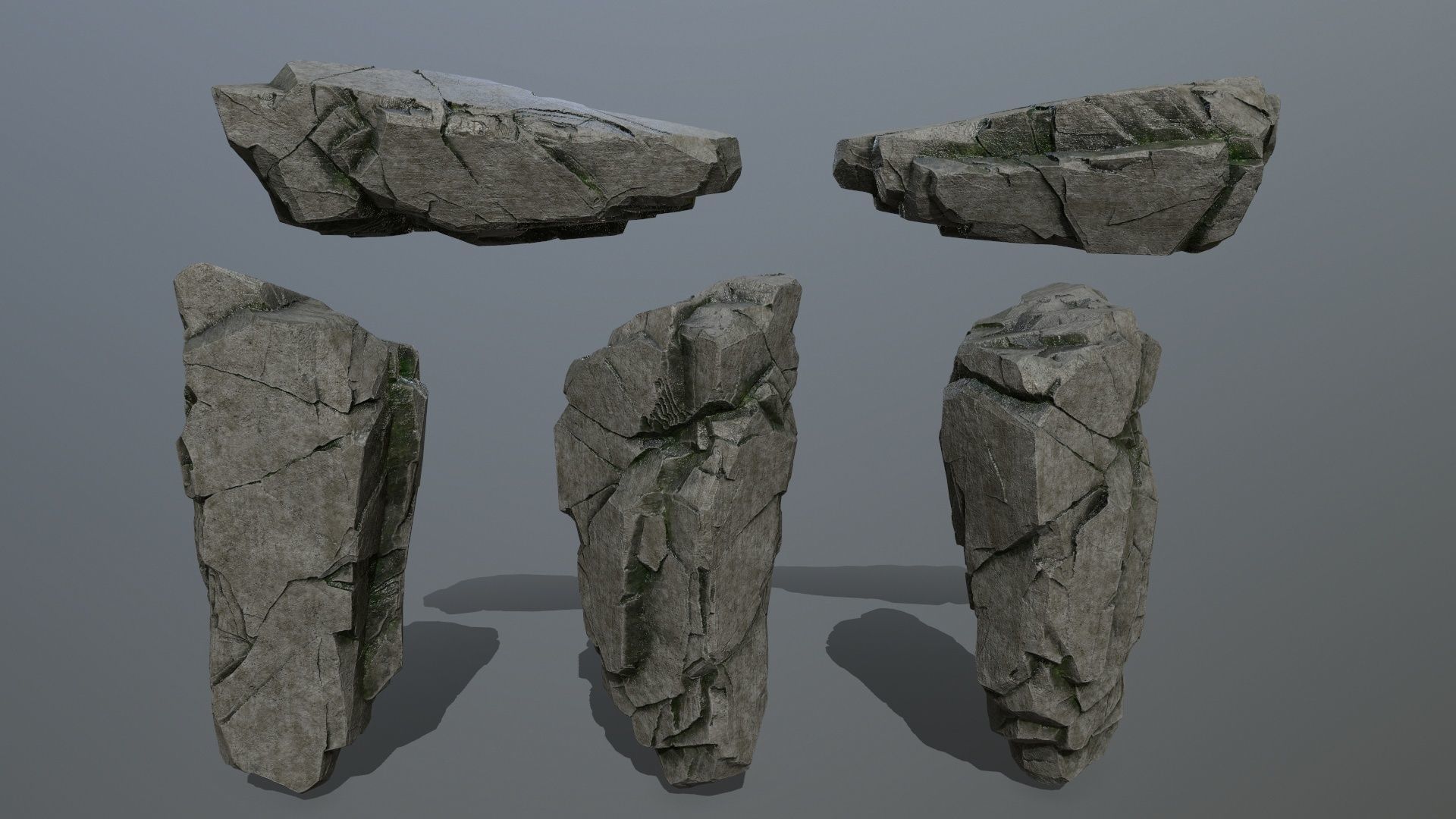 cliff rocks  Low-poly 3D model_13