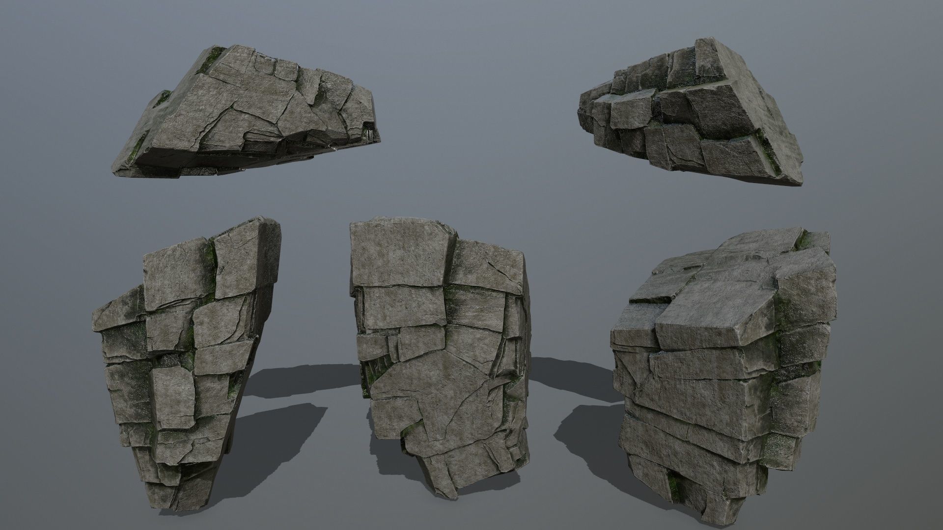 cliff rocks  Low-poly 3D model_22
