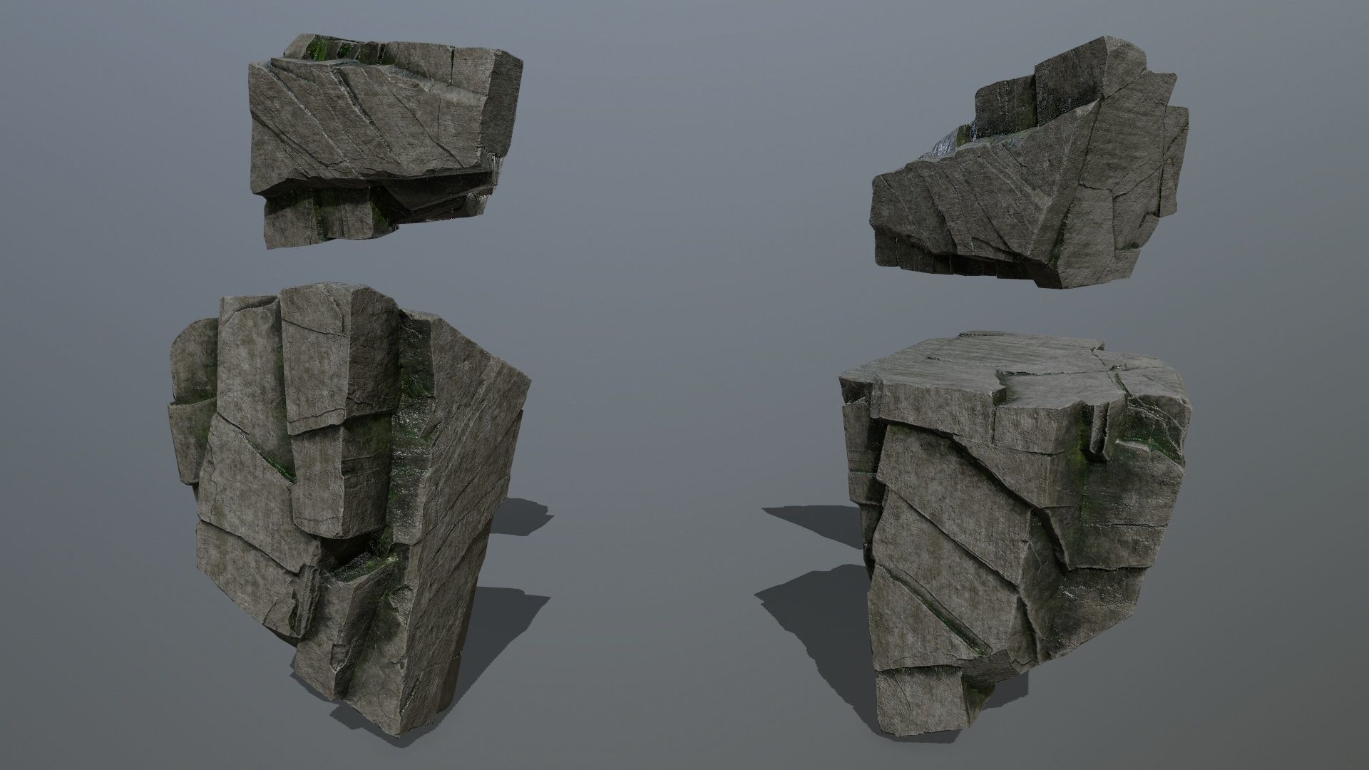 cliff rocks  Low-poly 3D model_23