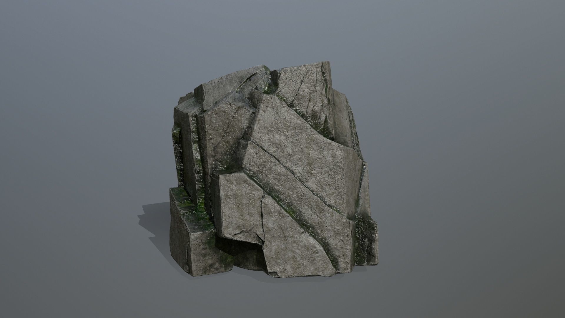 cliff rocks  Low-poly 3D model_8