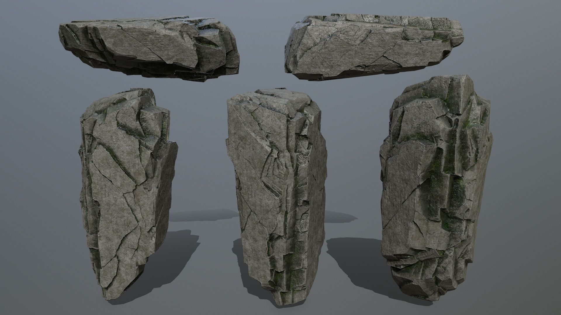 cliff rocks  Low-poly 3D model_15