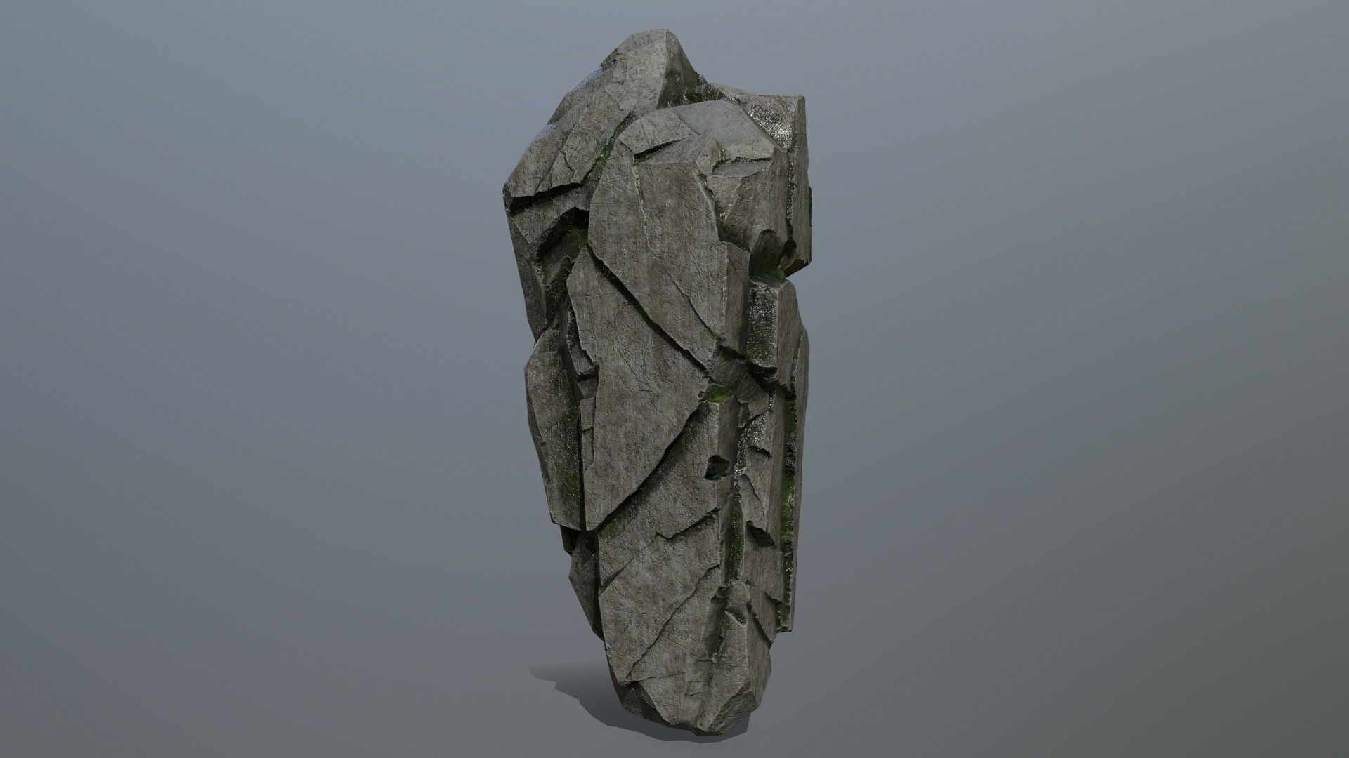 cliff rocks  Low-poly 3D model_5