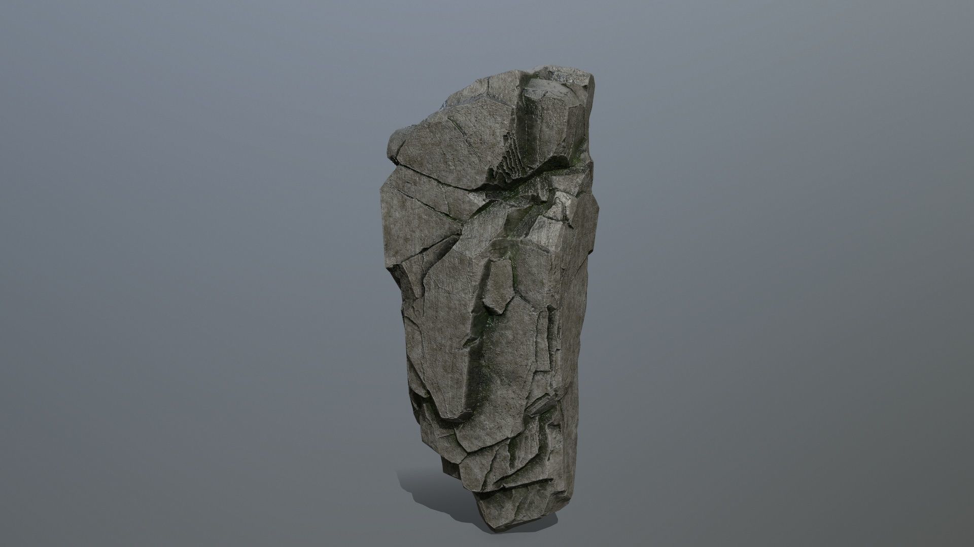 cliff rocks  Low-poly 3D model_1