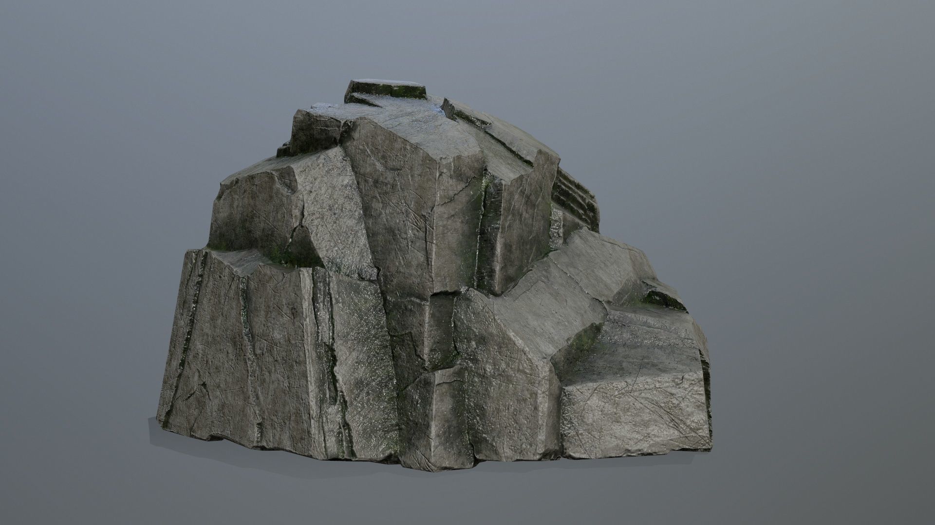cliff rocks  Low-poly 3D model_9