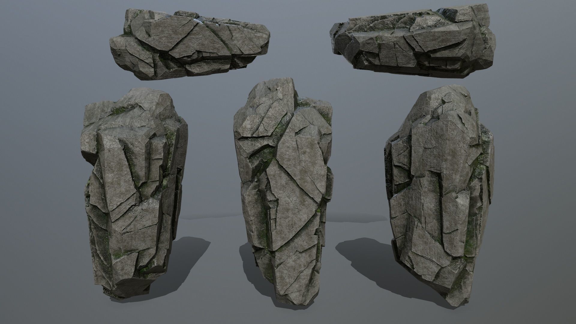 cliff rocks  Low-poly 3D model_18
