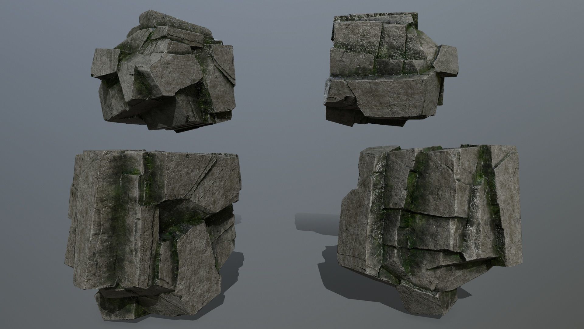 cliff rocks  Low-poly 3D model_19