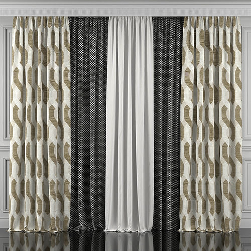 Curtain Set 345 3D model