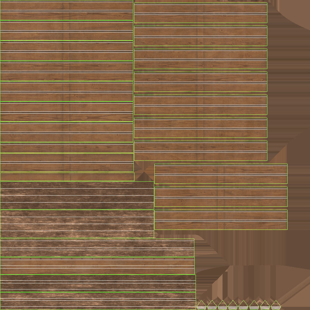 Modular Wooden Fence Low-poly 3D model_10