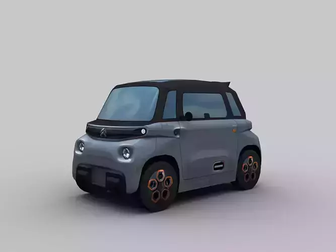 Electric Car  Low-poly 3D model