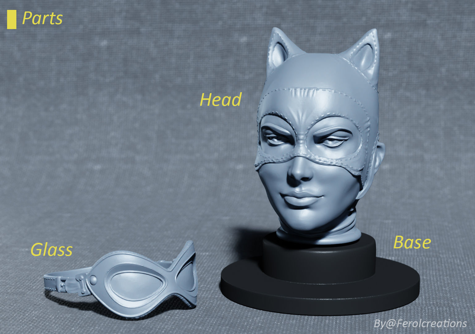 Free Catwoman Fanart Ready for 3D Print Free 3D print model_2
