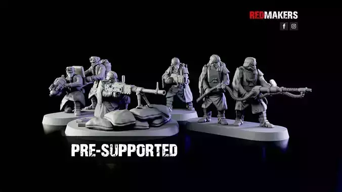 Special weapons teams - Death Squad of the Imperial Force 3D print model