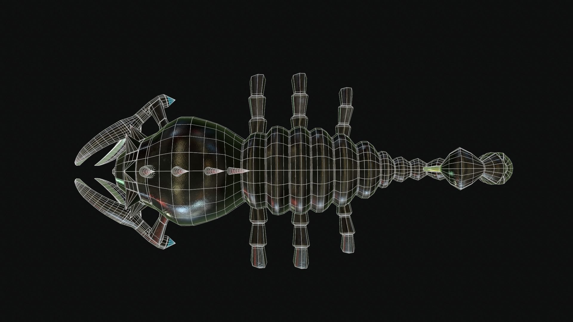 Iron Scorpion Monster 3D Model Low-poly 3D model_20