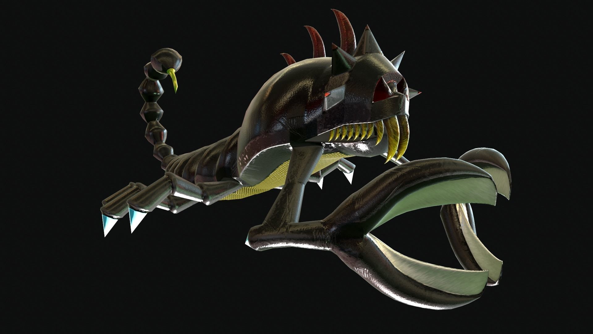 Iron Scorpion Monster 3D Model Low-poly 3D model_7