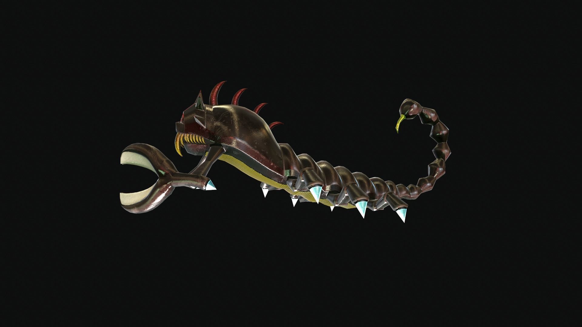 Iron Scorpion Monster 3D Model Low-poly 3D model_2
