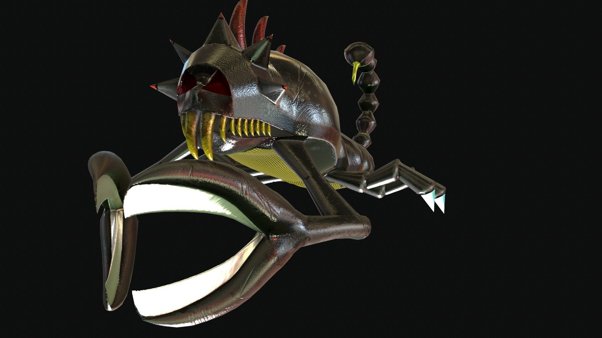 Iron Scorpion Monster 3D Model Low-poly 3D model_8