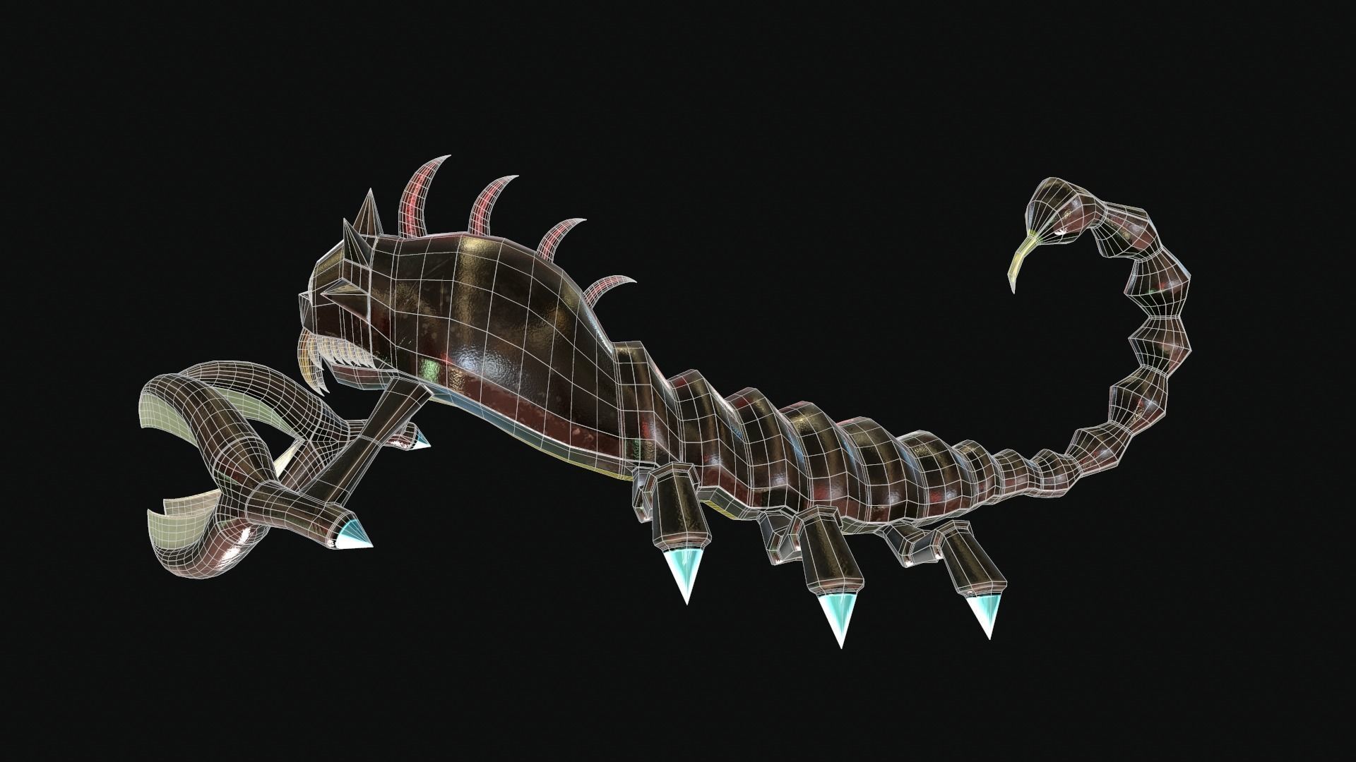 Iron Scorpion Monster 3D Model Low-poly 3D model_17