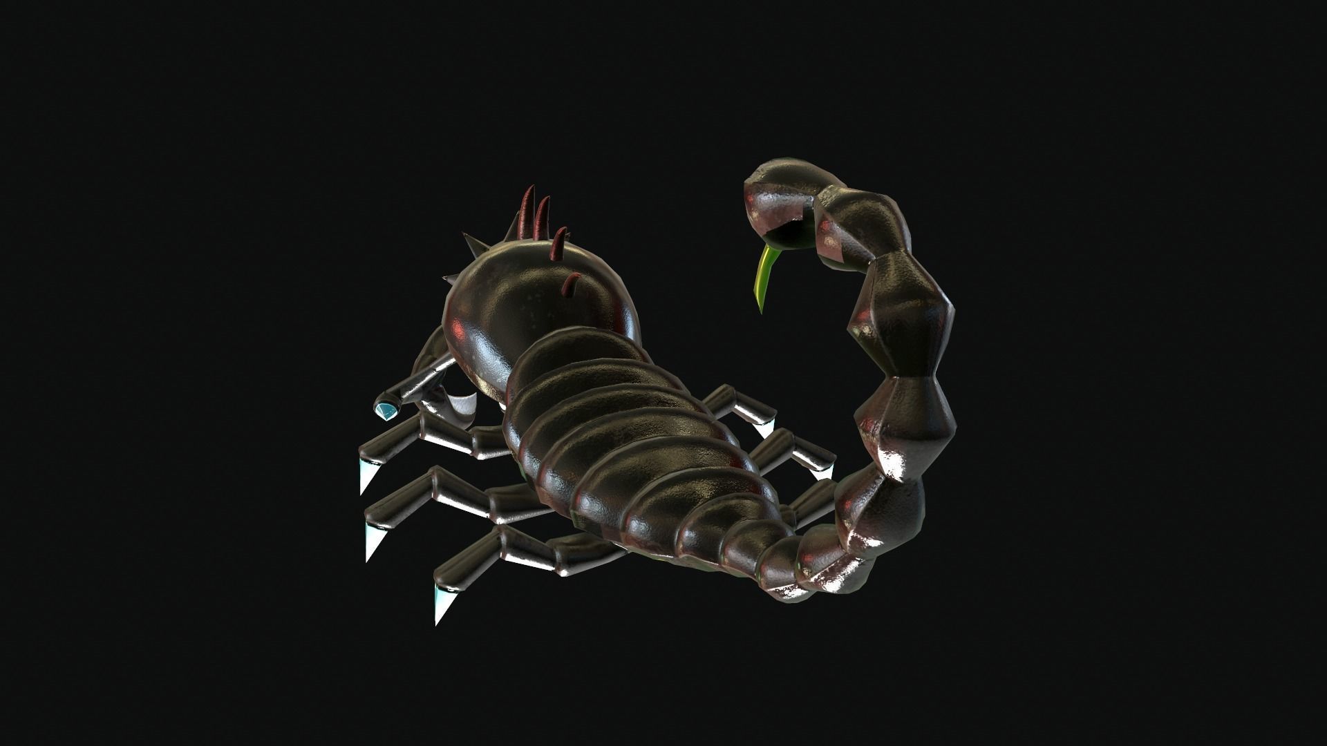 Iron Scorpion Monster 3D Model Low-poly 3D model_4