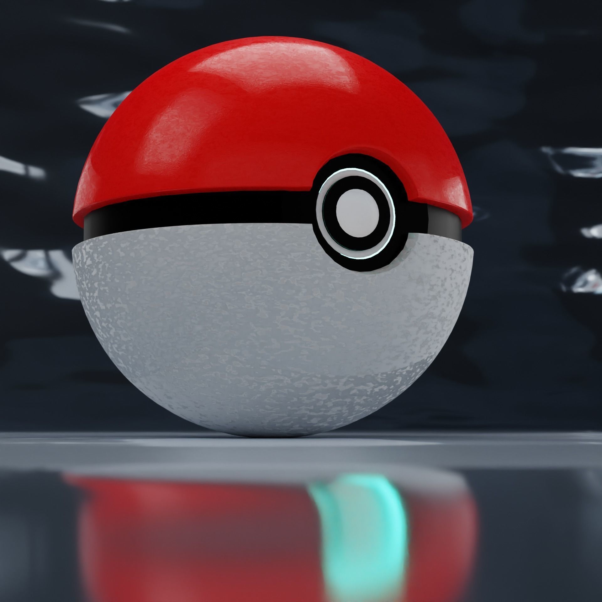 poemon ball Low-poly 3D model_1