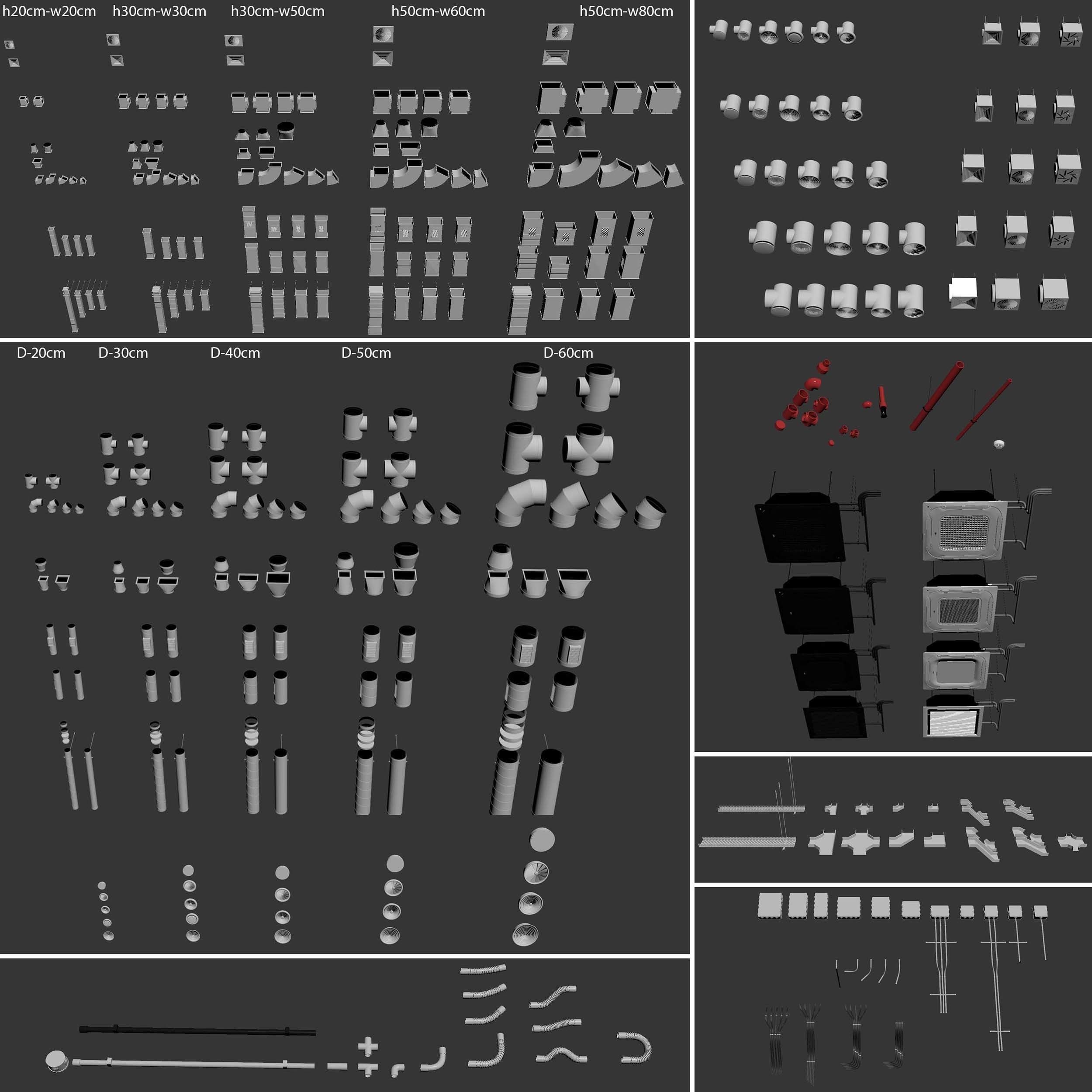 Ventilation system set 01 3D model_6