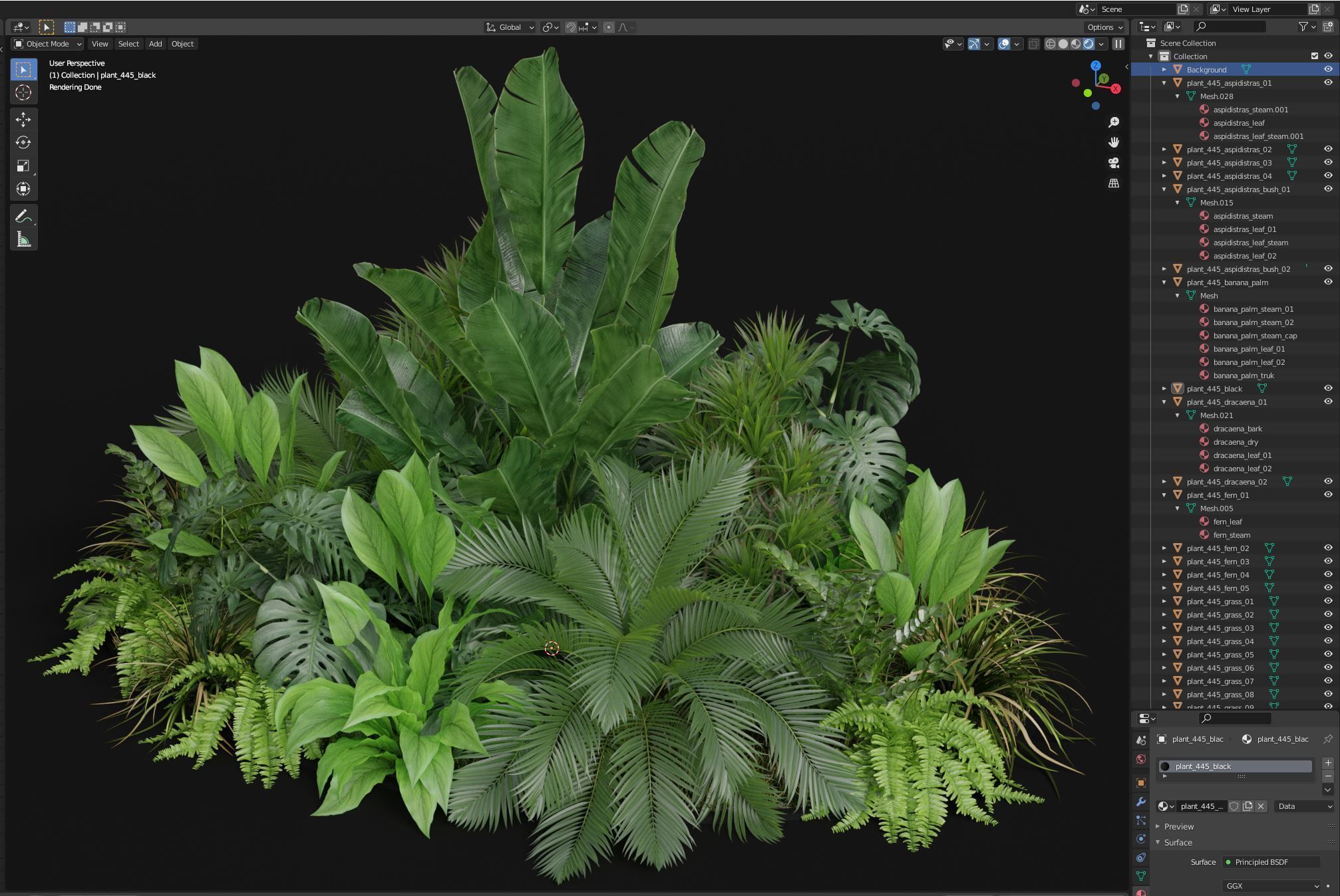 Plants collection 445 3D model_6