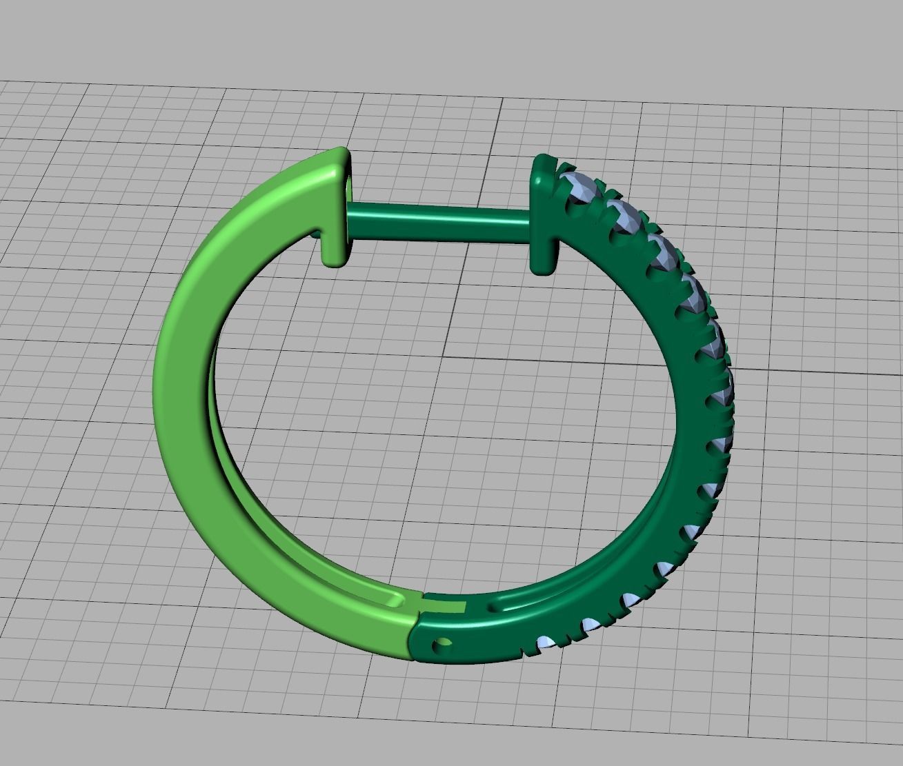 Diamond Hoop Earrings 18mm sizes 3dmodel 3D print model_12