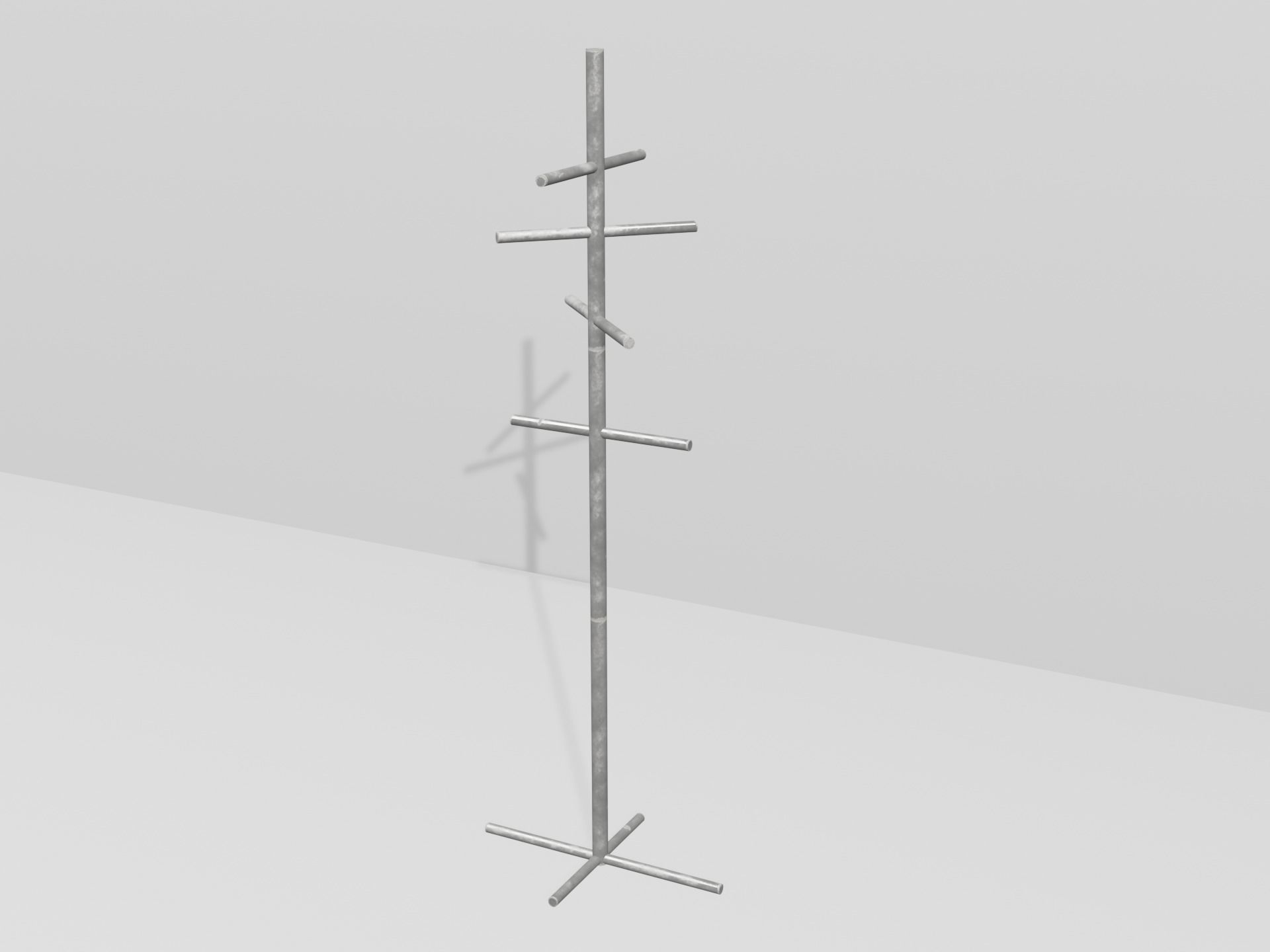 Modular Retro Table And Chair in Wood or Metal Pack 01 Low-poly 3D model_10