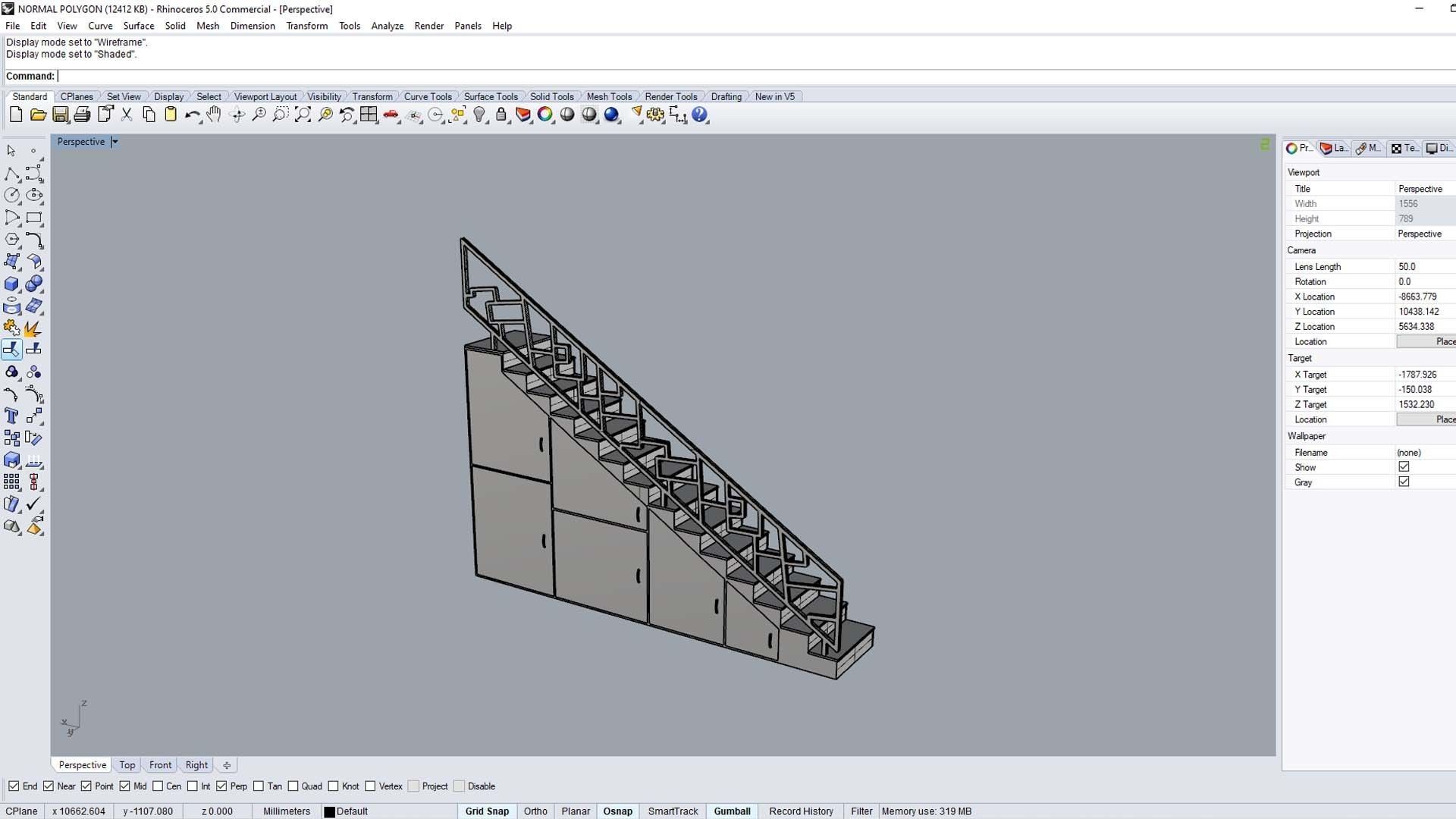 STAIRS CABINET WOOD 3D model_17