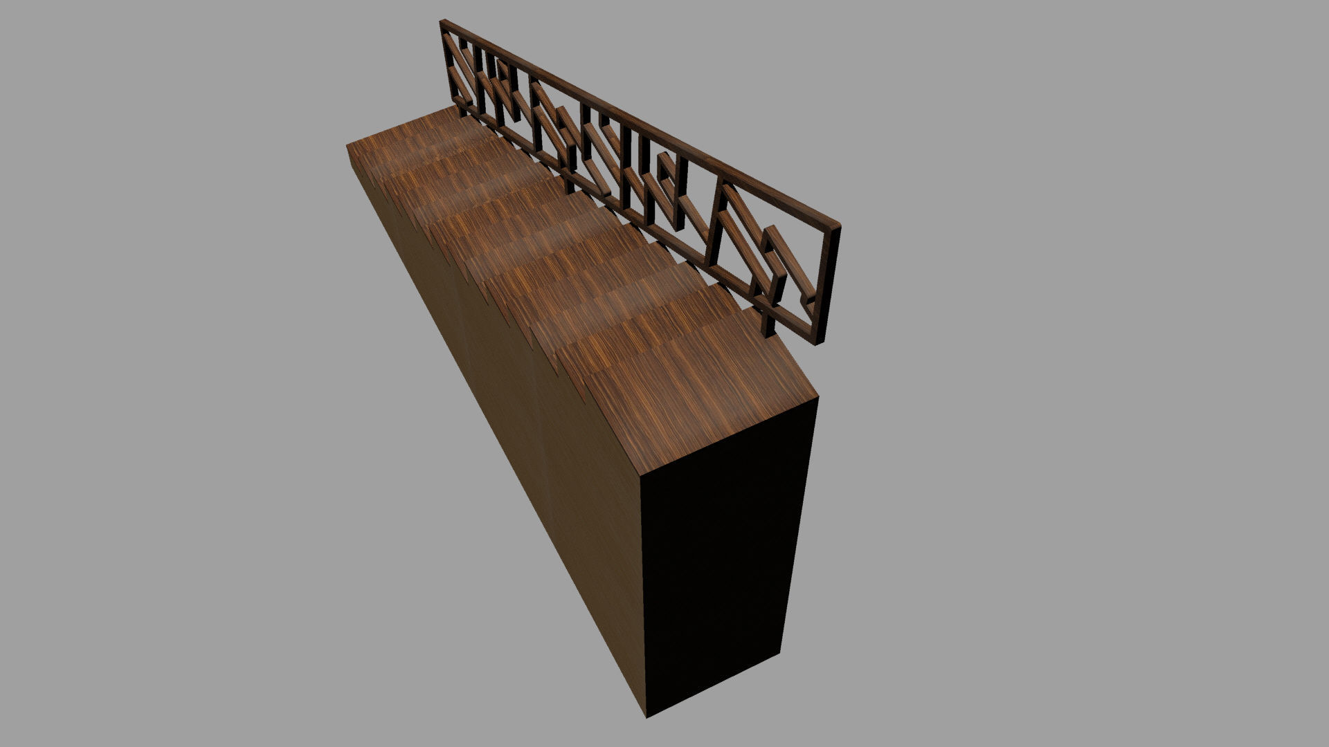 STAIRS CABINET WOOD 3D model_12
