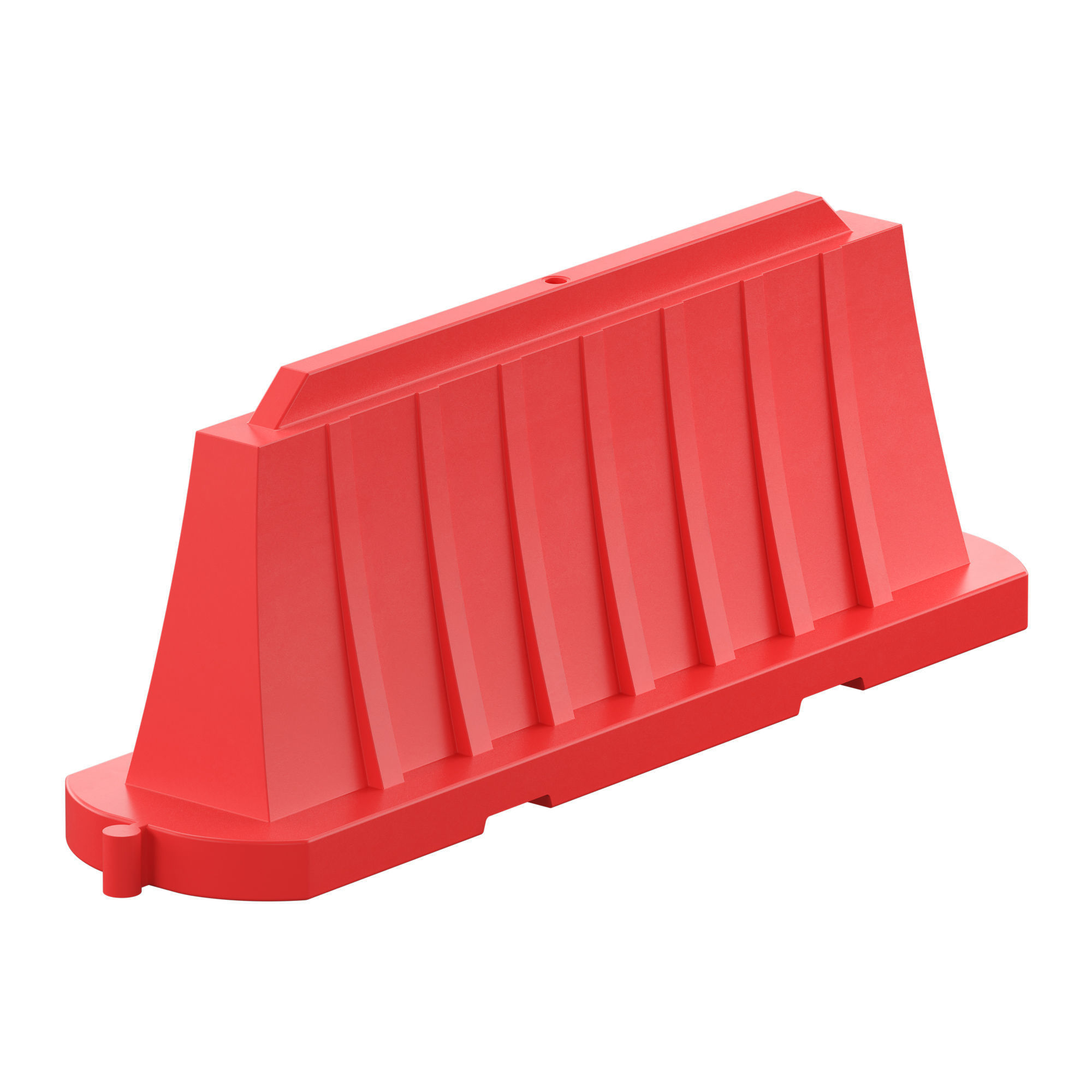 Road block Low-poly 3D model_0