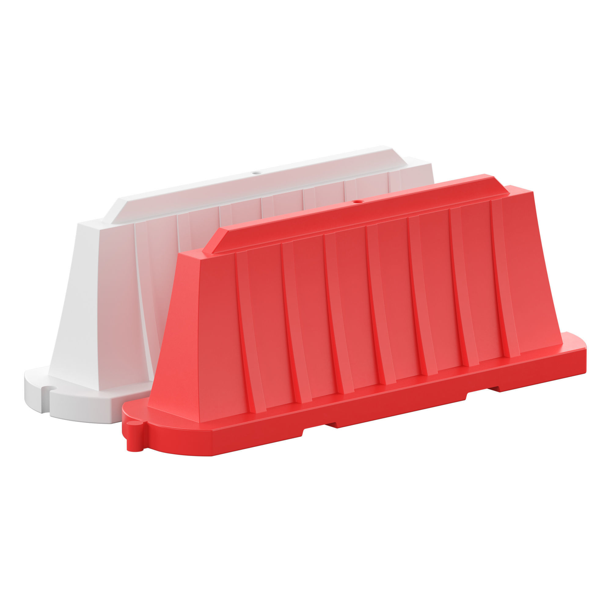 Road block Low-poly 3D model_1