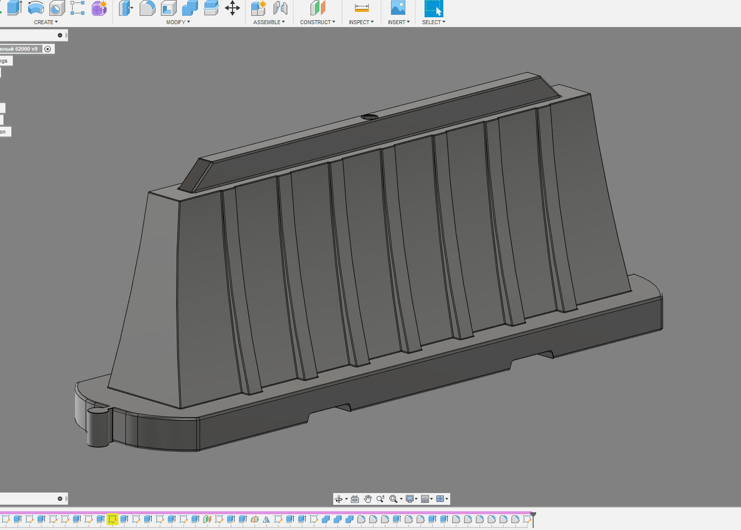 Road block Low-poly 3D model_9