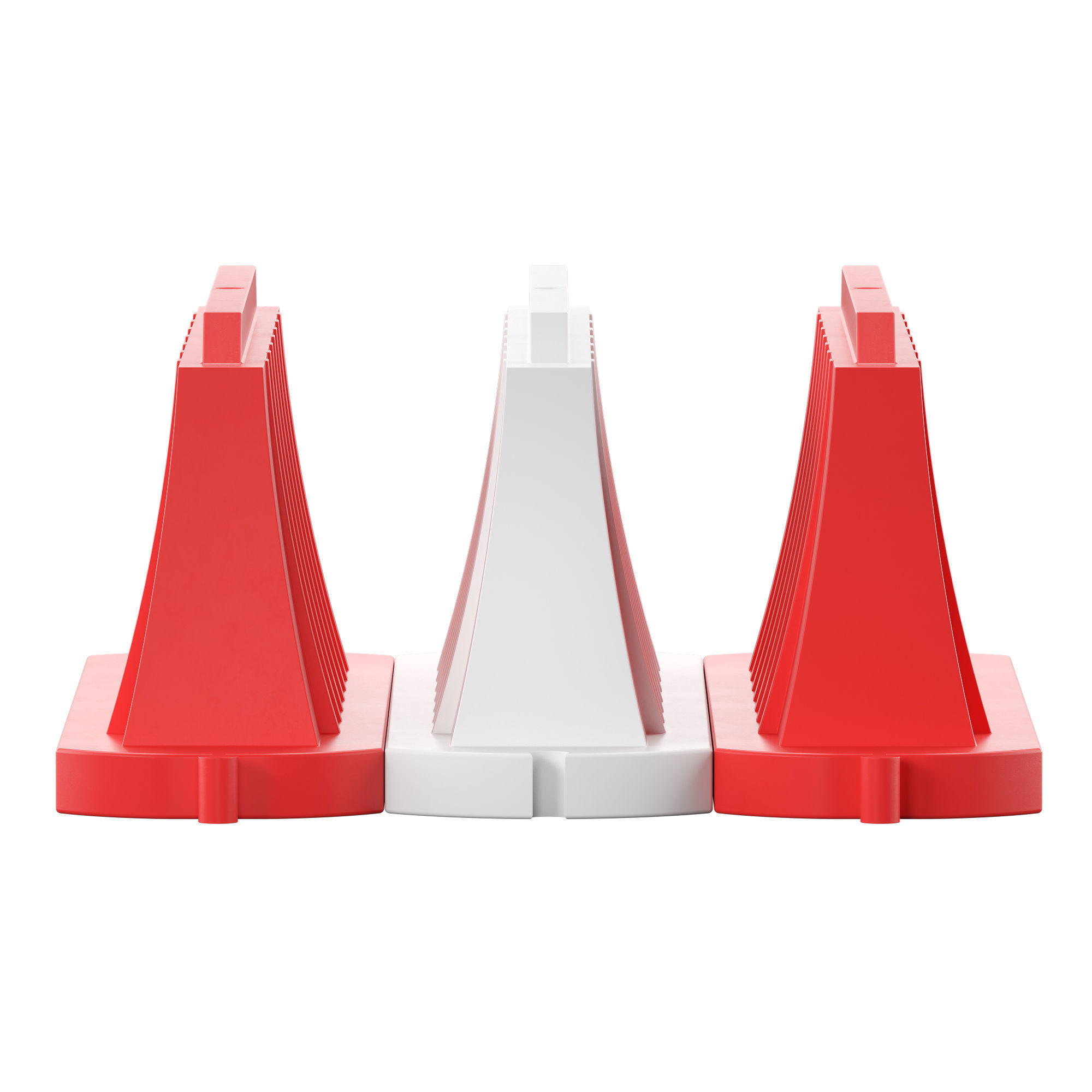 Road block Low-poly 3D model_5