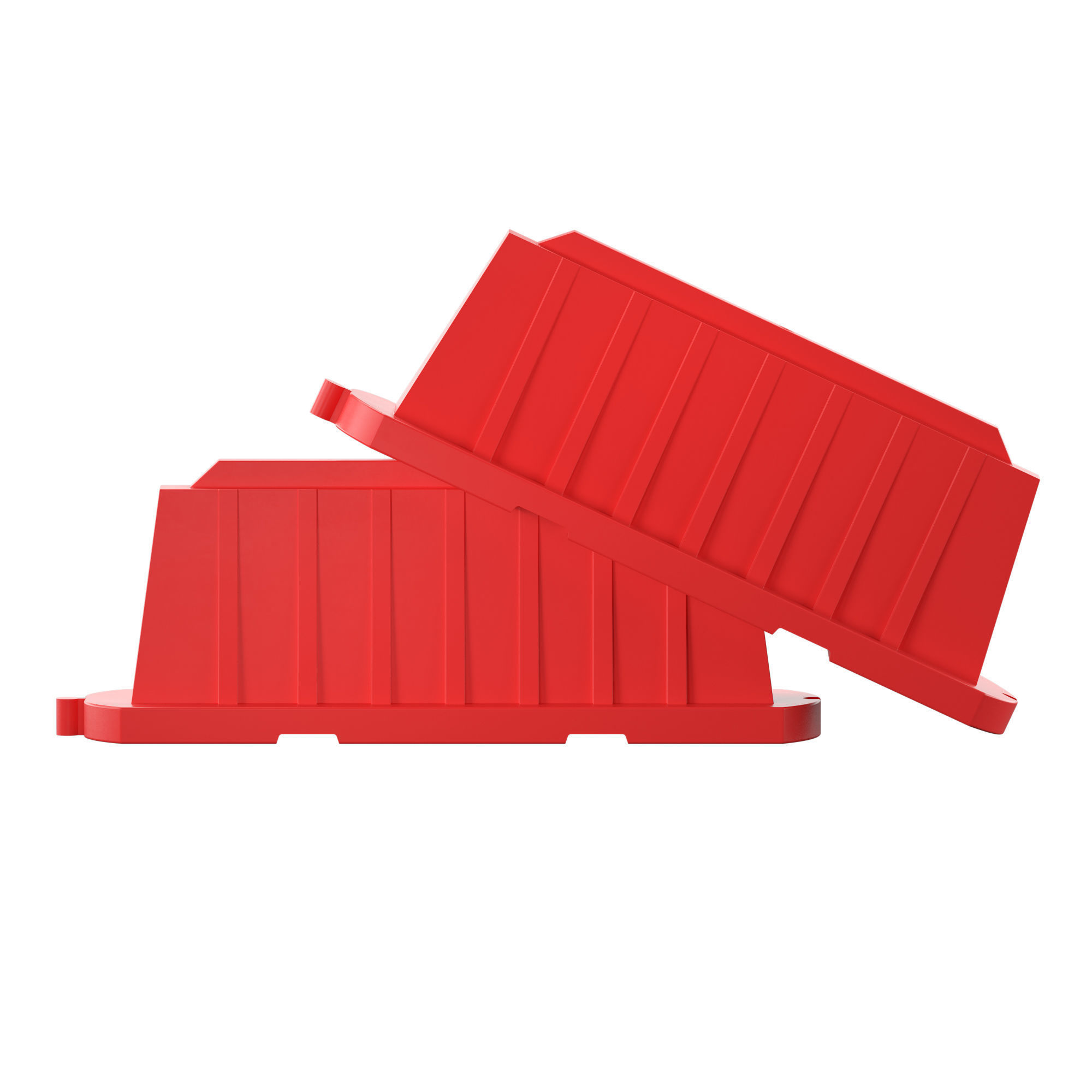 Road block Low-poly 3D model_4