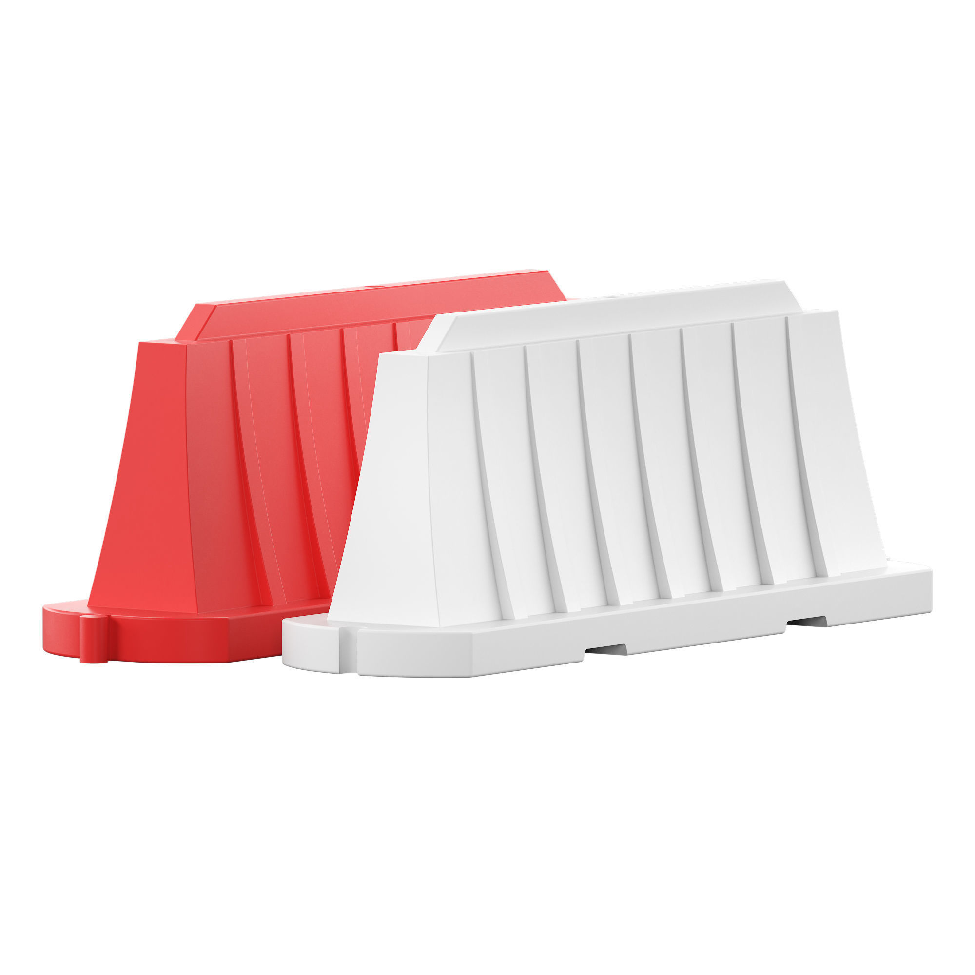 Road block Low-poly 3D model_3