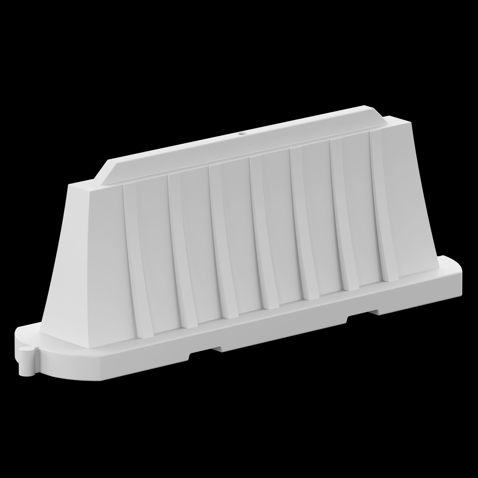 Road block Low-poly 3D model_7