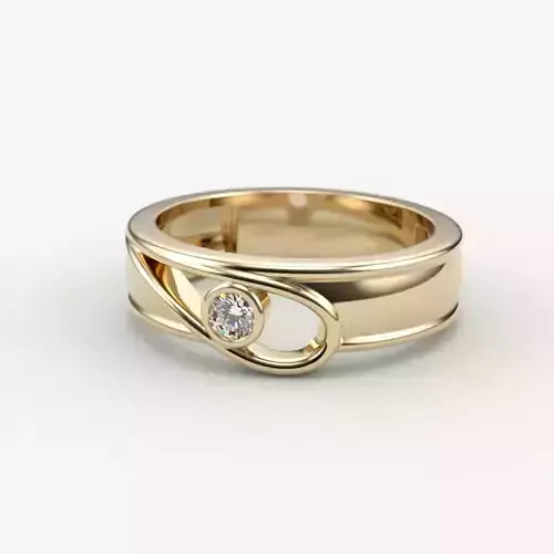 Women solitaire wedding ring engagement 3dm stl 