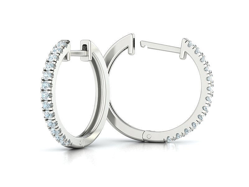 Diamond Hoop Earrings Collection  _9