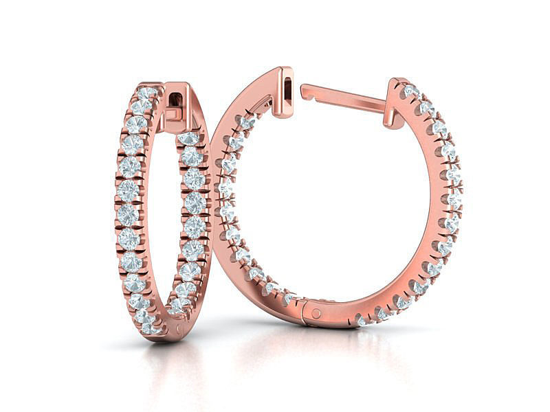Diamond Hoop Earrings Collection  _21