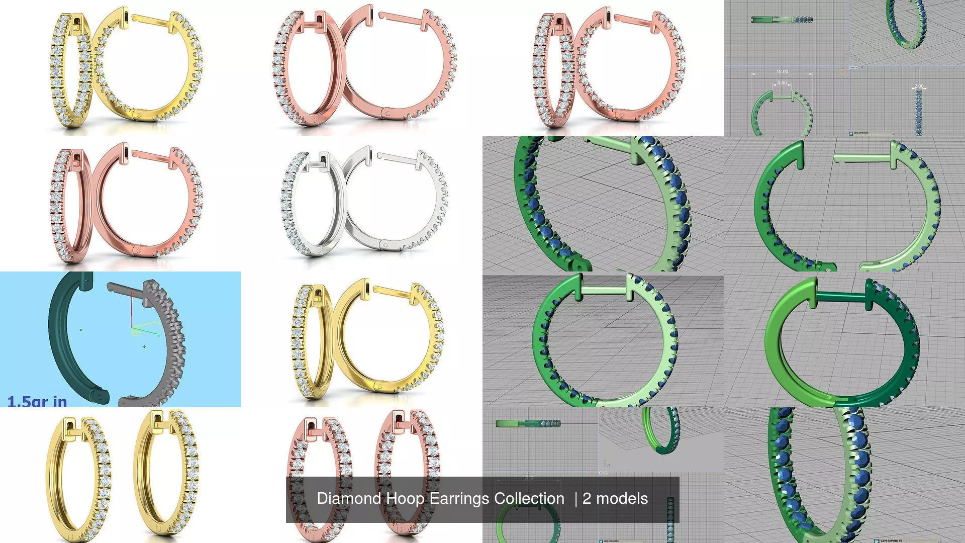 Diamond Hoop Earrings Collection  _1