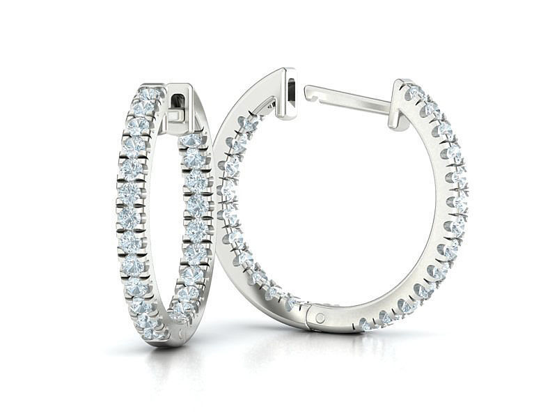 Diamond Hoop Earrings Collection  _22
