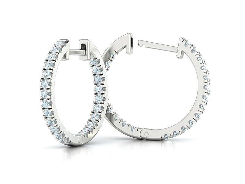 Diamond Hoop Earrings Collection  _25