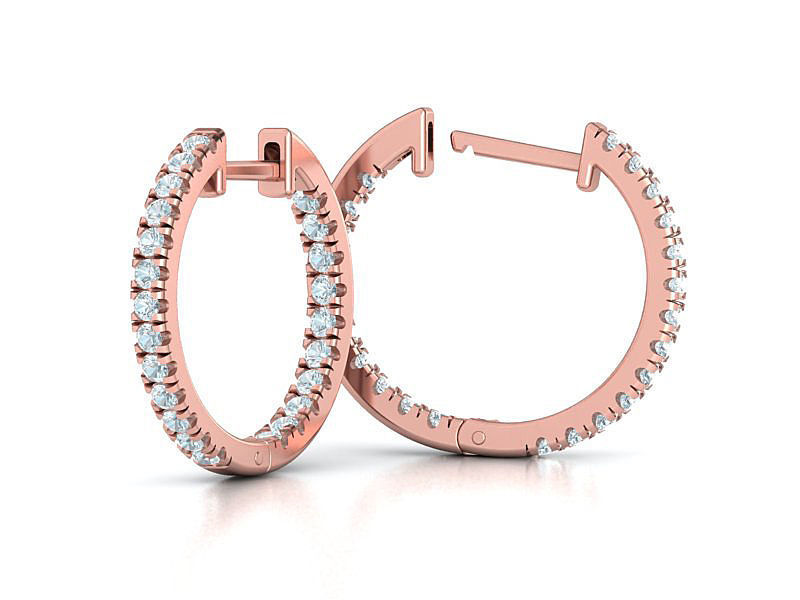 Diamond Hoop Earrings Collection  _24