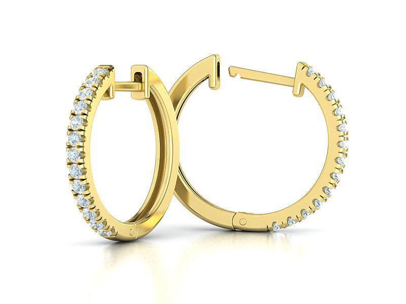 Diamond Hoop Earrings Collection  _10