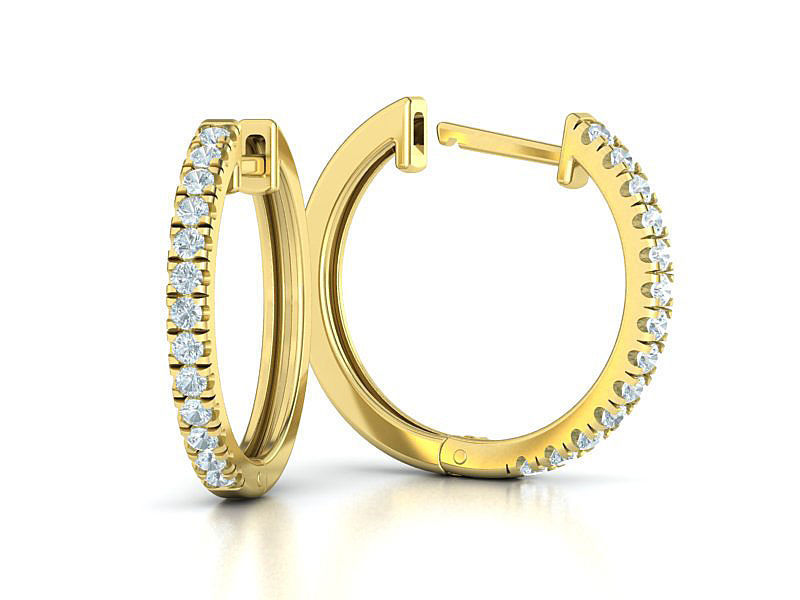 Diamond Hoop Earrings Collection  _4