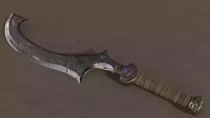 Khopesh Sword 01 Low-poly 3D model