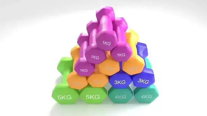 Dumbbell for aerobics 3D model