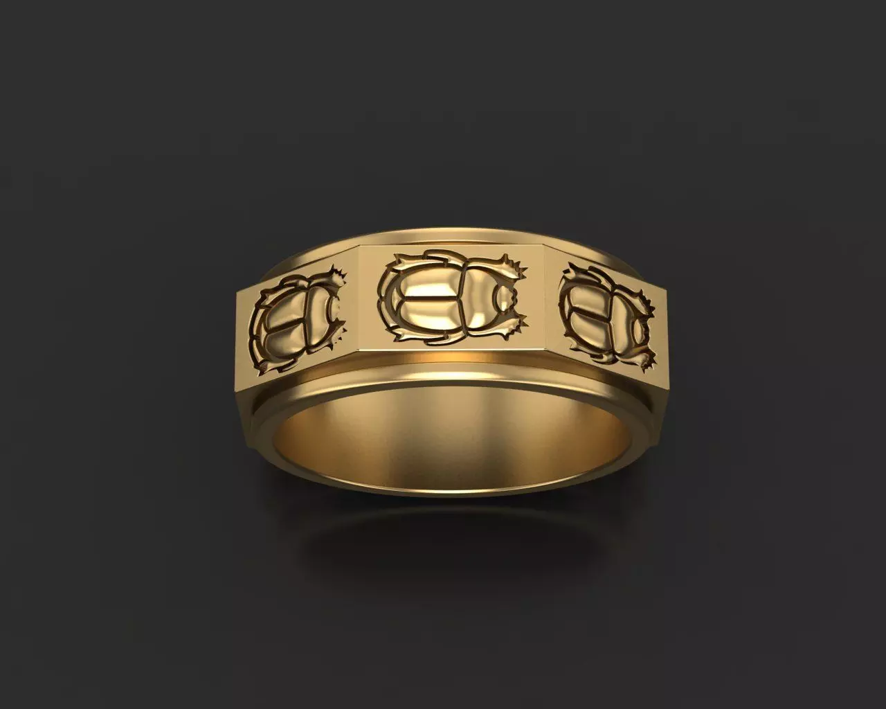 Scarab beetle ring 3D print model