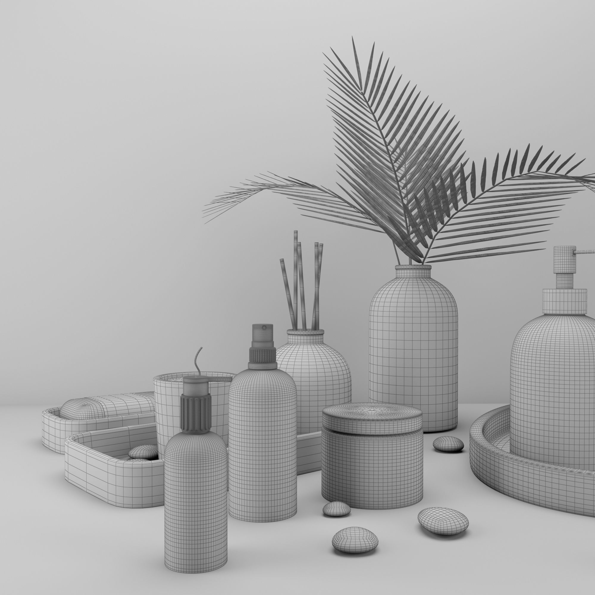 bathroom decor set 5 3D model_5