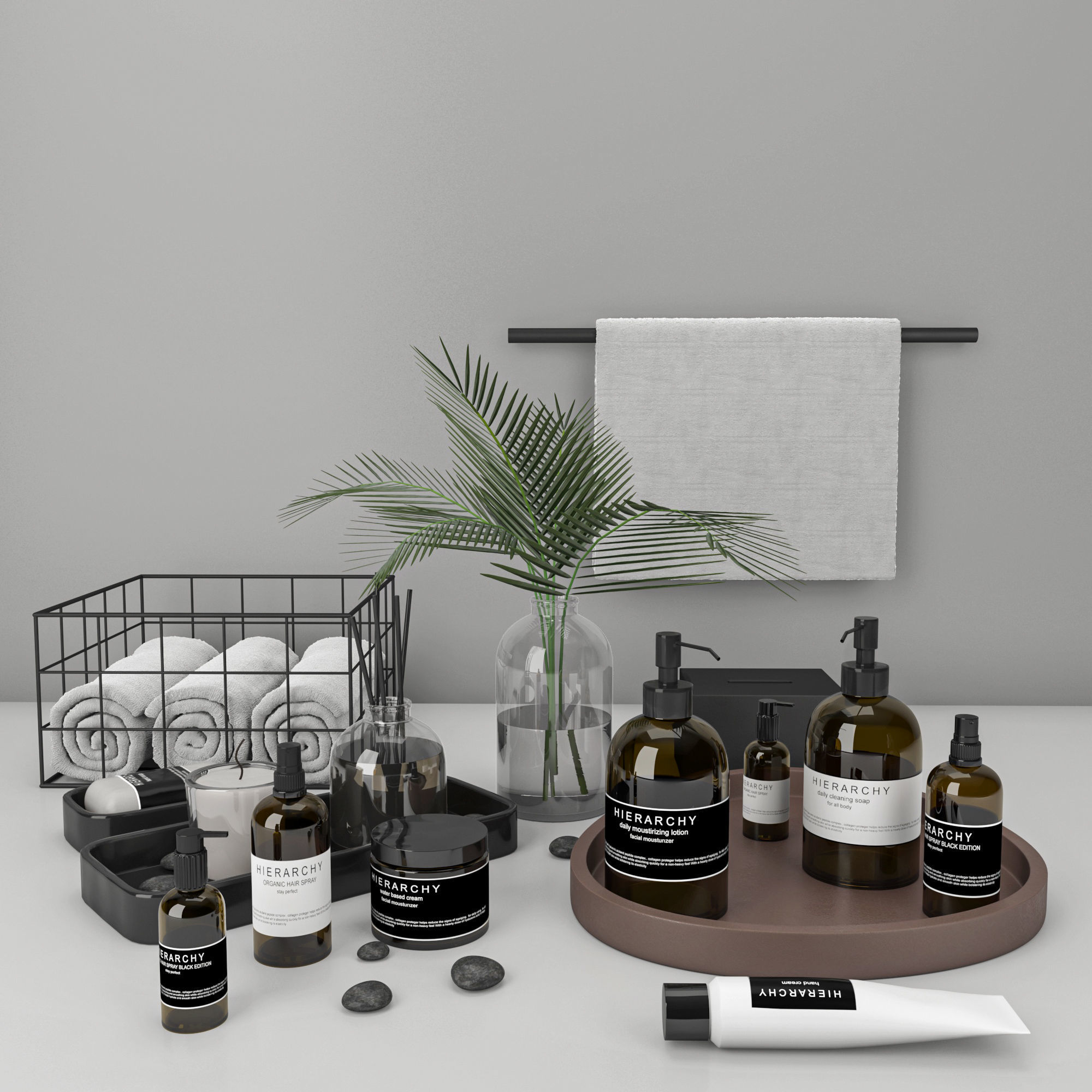 bathroom decor set 5 3D model_2